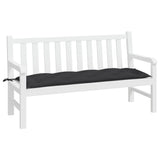 Garden Bench Cushion Black 150x50x7 cm Oxford Fabric - Side View