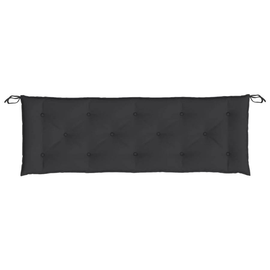 Garden Bench Cushion Black 150x50x7 Cm Fabric