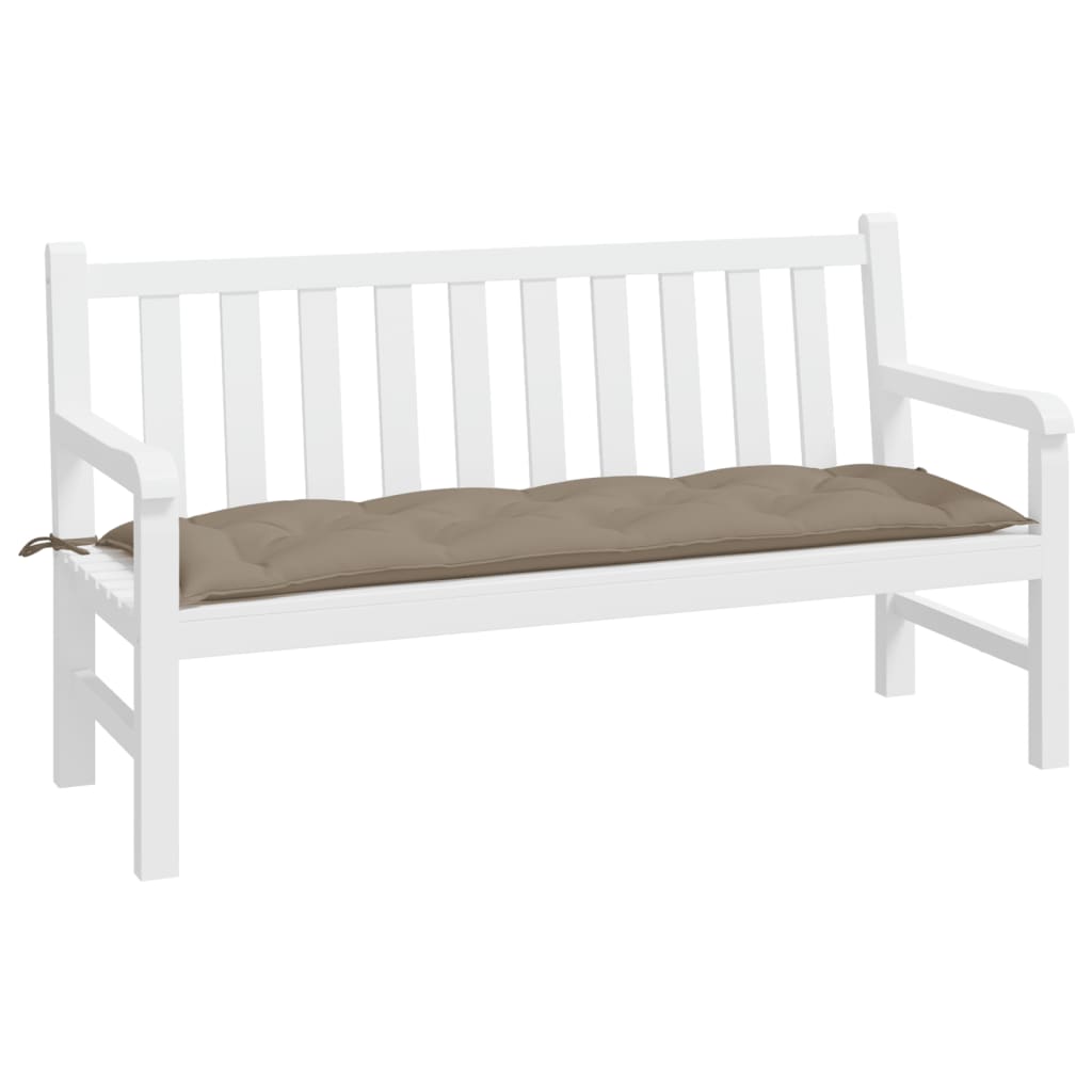 Garden Bench Cushion Taupe 150x50x7 Cm Fabric