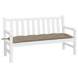 Garden Bench Cushion Taupe 150x50x7 Cm Fabric - Front View