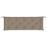 Garden Bench Cushion Taupe 150x50x7 Cm Fabric - Side View