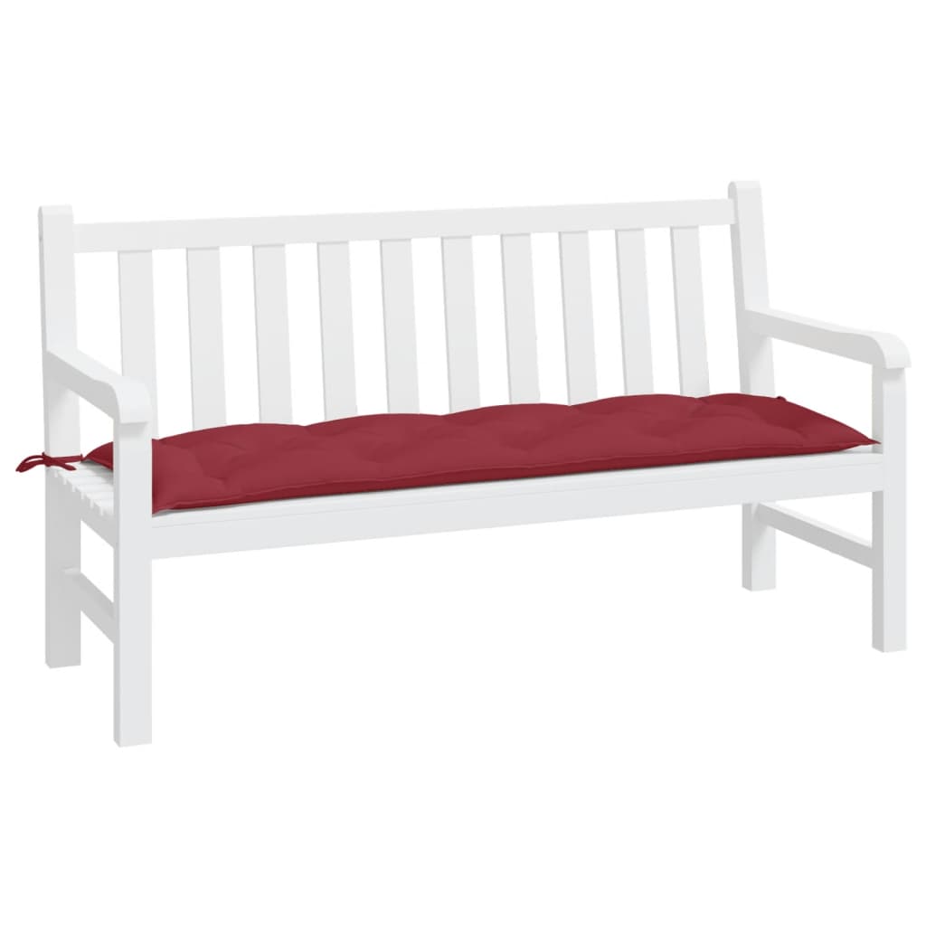Garden Bench Cushion Wine Red 150x50x7 Cm Fabric
