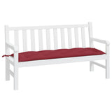Garden Bench Cushion Wine Red 150x50x7 cm Oxford Fabric - Side View