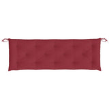 Garden Bench Cushion Wine Red 150x50x7 Cm Fabric - Side View