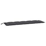 Garden Bench Cushion Anthracite 180x50x7 Cm Fabric