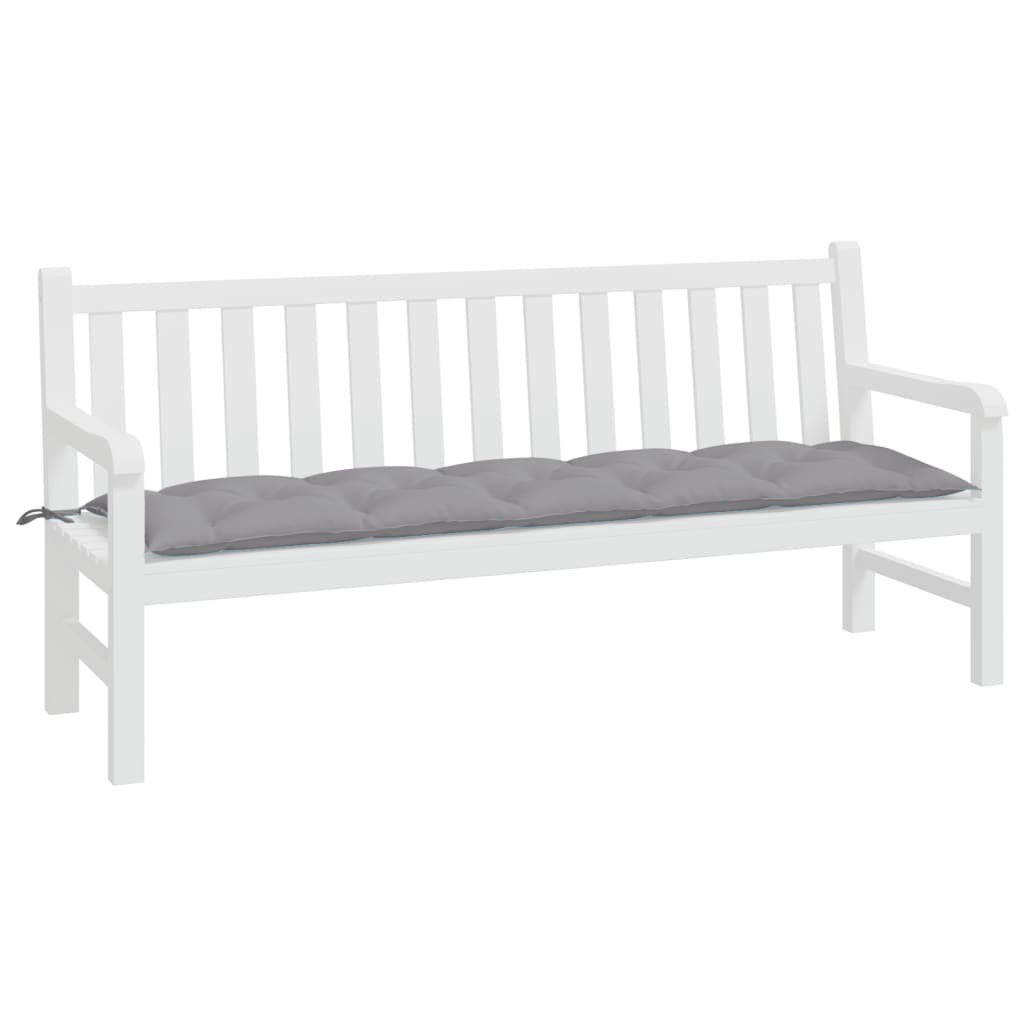 Garden Bench Cushion Grey 180x50x7 Cm Fabric