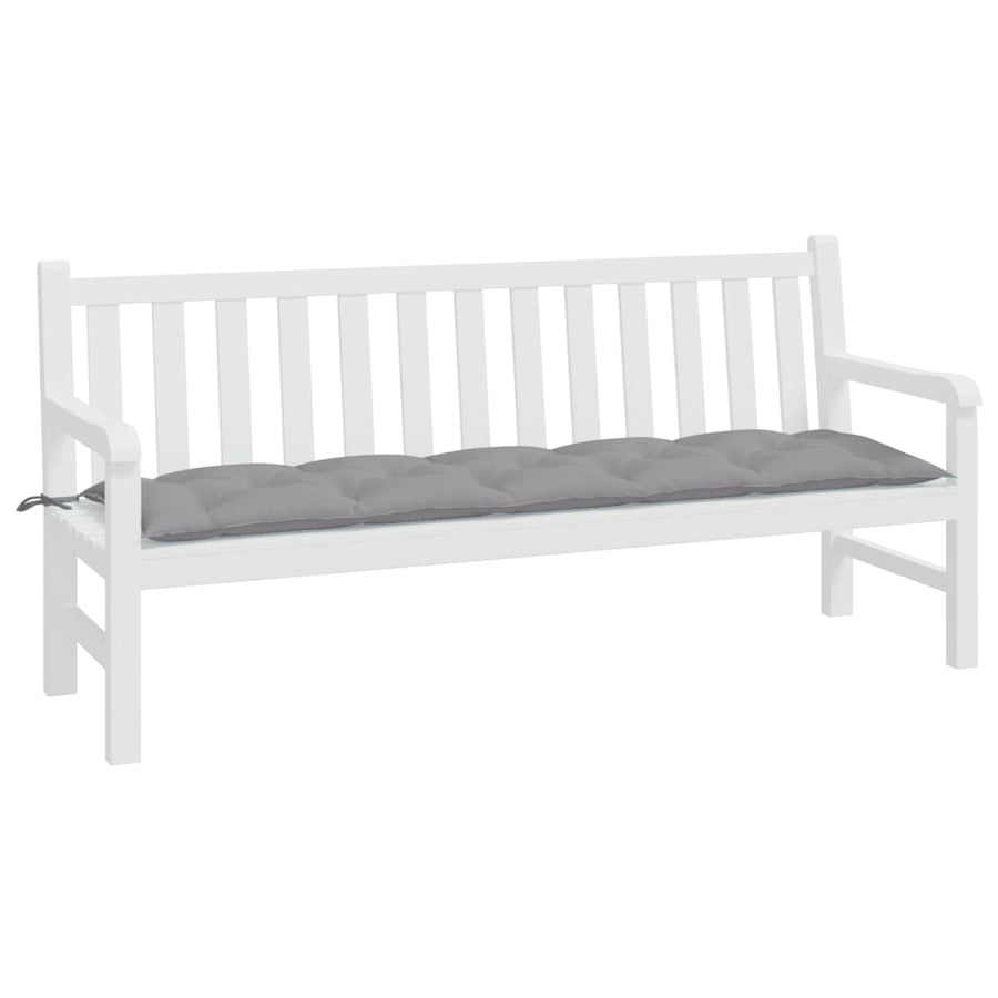 Garden Bench Cushion Grey 180x50x7 Cm Fabric