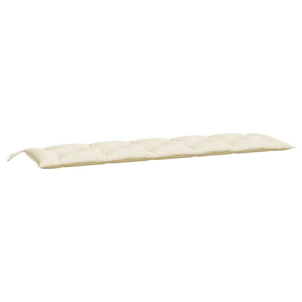Garden Bench Cushion Cream White 180x50x7 Cm Fabric