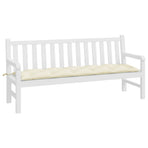 Garden Bench Cushion Cream White 180x50x7 Cm Fabric