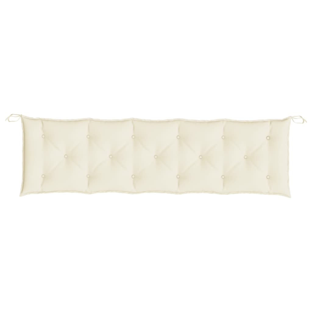 Garden Bench Cushion Cream White 180x50x7 Cm Fabric