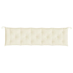 Garden Bench Cushion Cream White 180x50x7 Cm Fabric