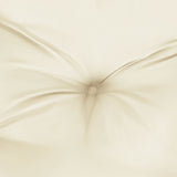 Garden Bench Cushion Cream White 180x50x7 Cm Fabric - Top-Down View