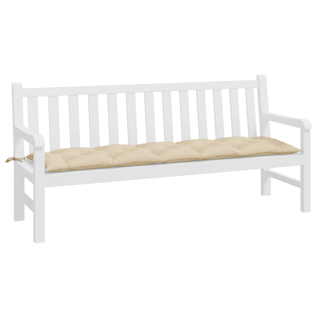 Garden Bench Cushion Beige 180x50x7 Cm Fabric