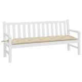 Garden Bench Cushion Beige 180x50x7 Cm Fabric