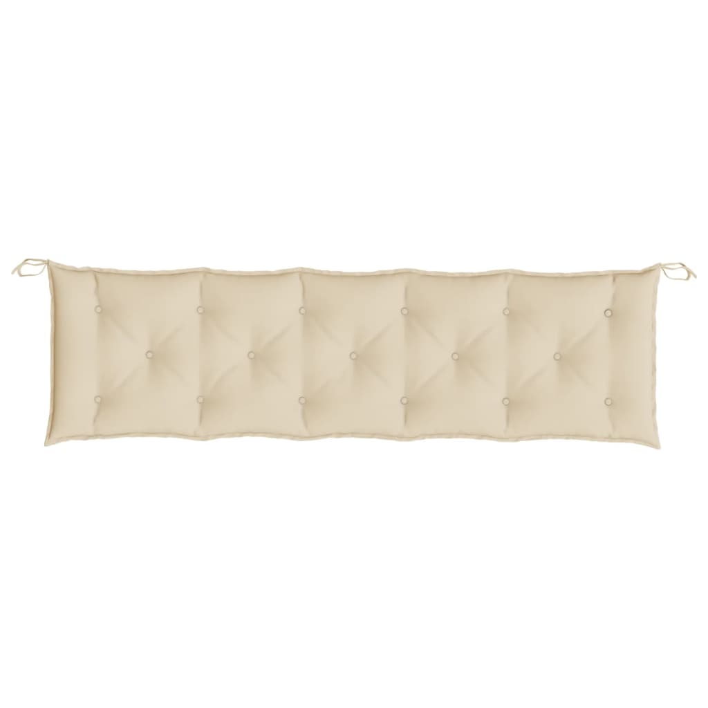 Garden Bench Cushion Beige 180x50x7 Cm Fabric