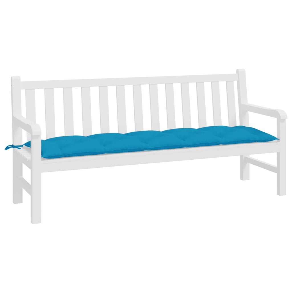 Garden Bench Cushion Light Blue 180x50x7 Cm Fabric
