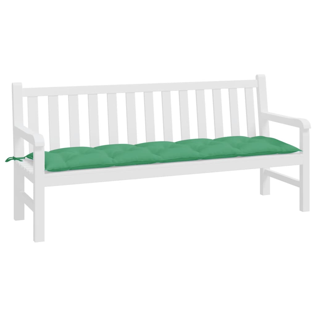 Garden Bench Cushion Green 180x50x7 Cm Fabric