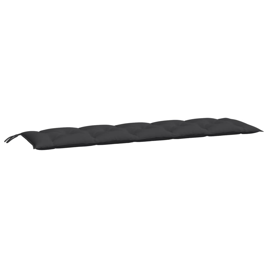 Garden Bench Cushion Black 180x50x7 Cm Fabric