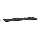 Garden Bench Cushion Black 180x50x7 Cm Fabric