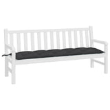 Garden Bench Cushion Black 180x50x7 Cm Fabric