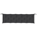 Garden Bench Cushion Black 180x50x7 Cm Fabric