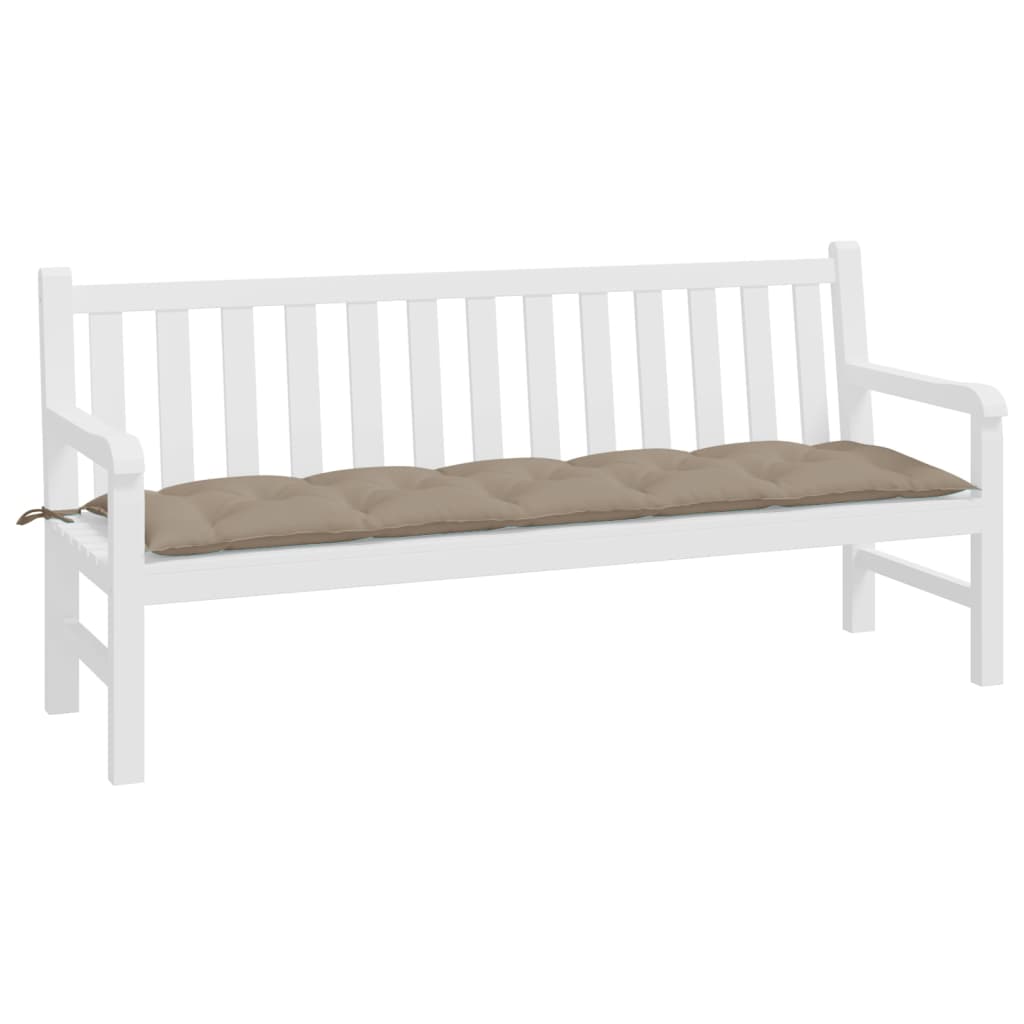 Garden Bench Cushion Taupe 180x50x7 Cm Fabric