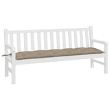 Garden Bench Cushion Taupe 180x50x7 Cm Fabric - Front View