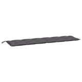 Garden Bench Cushion Anthracite 200x50x7 Cm Fabric