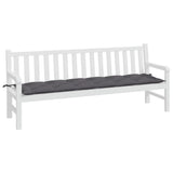 Garden Bench Cushion Anthracite 200x50x7 Cm Fabric