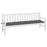 Garden Bench Cushion Anthracite 200x50x7 cm Oxford Fabric - Side View