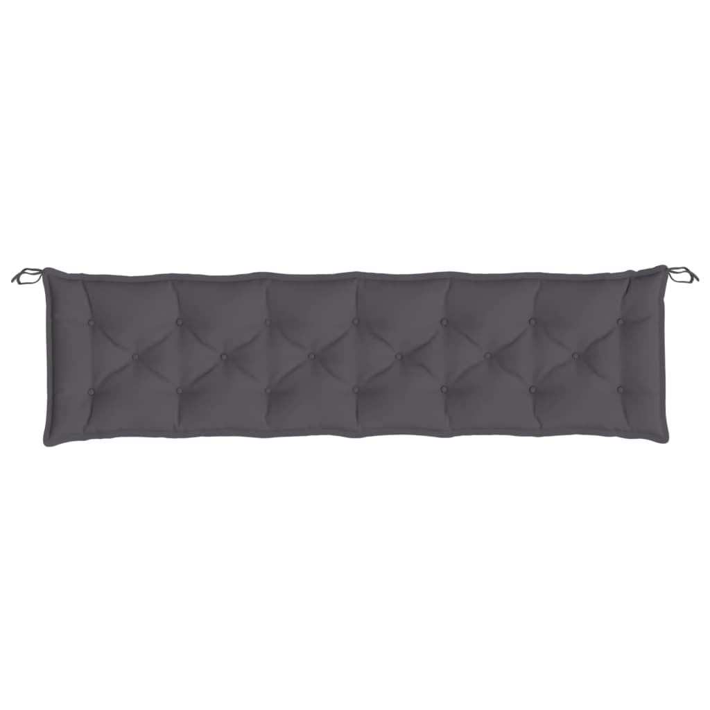 Garden Bench Cushion Anthracite 200x50x7 Cm Fabric
