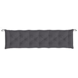 Garden Bench Cushion Anthracite 200x50x7 cm Oxford Fabric - Top-Down View