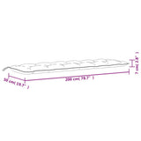 Garden Bench Cushion Anthracite 200x50x7 cm Oxford Fabric