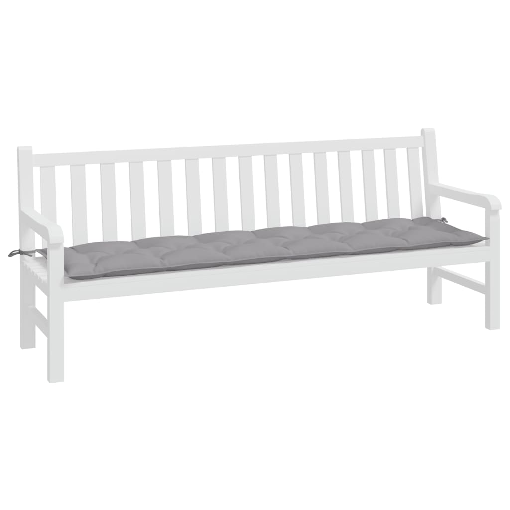 Garden Bench Cushion Grey 200x50x7 cm Oxford Fabric