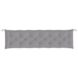 Garden Bench Cushion Grey 200x50x7 cm Oxford Fabric - Top-Down View