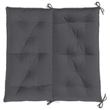 Garden Bench Cushion Anthracite 100x(50+50)x7cm Oxford Fabric - Rear View