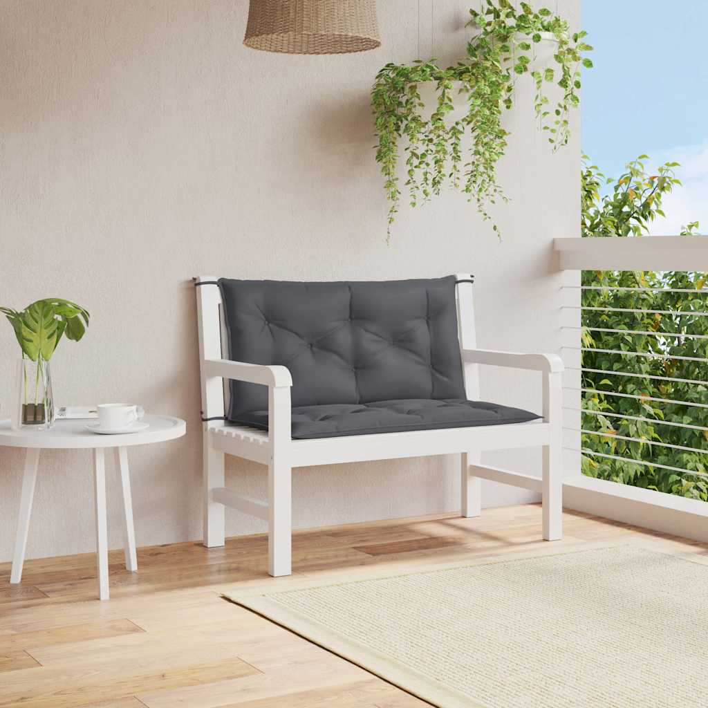 Garden Bench Cushion Anthracite 100x(50+50)x7cm Oxford Fabric