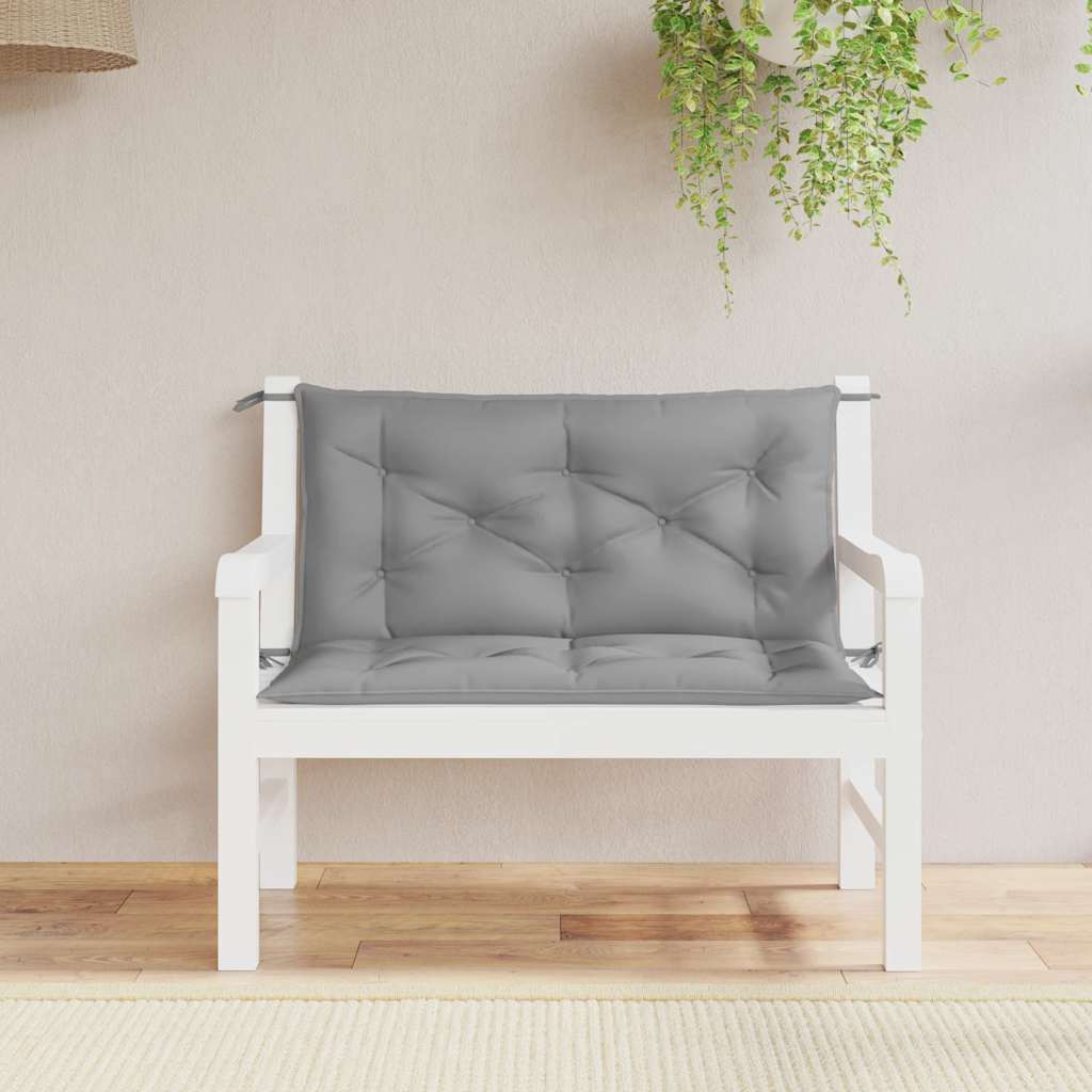 Garden Bench Cushion Grey 100x(50+50)x7cm Oxford Fabric
