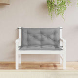Garden Bench Cushion Grey 100x(50+50)x7cm Oxford Fabric - Side View