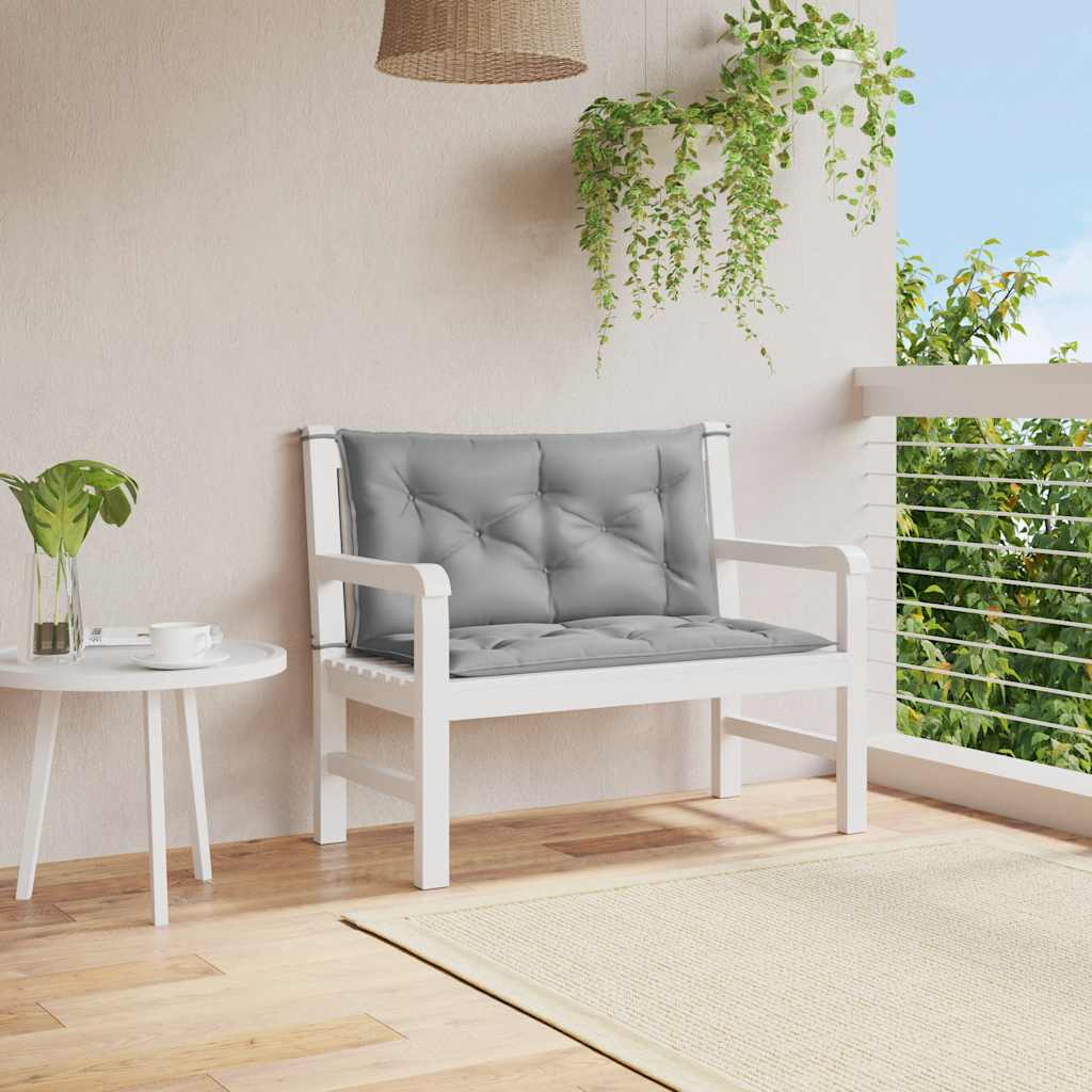 Garden Bench Cushion Grey 100x(50+50)x7cm Oxford Fabric