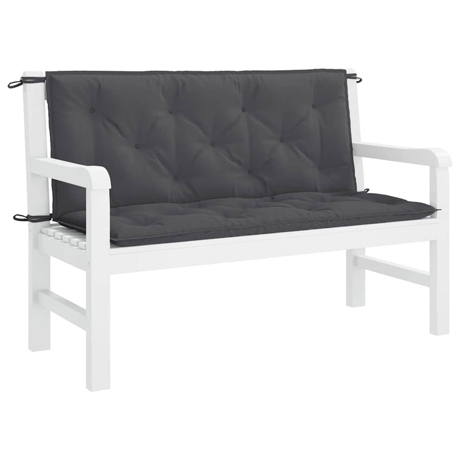 Garden Bench Cushion Anthracite 120x(50+50)x7cm Oxford Fabric