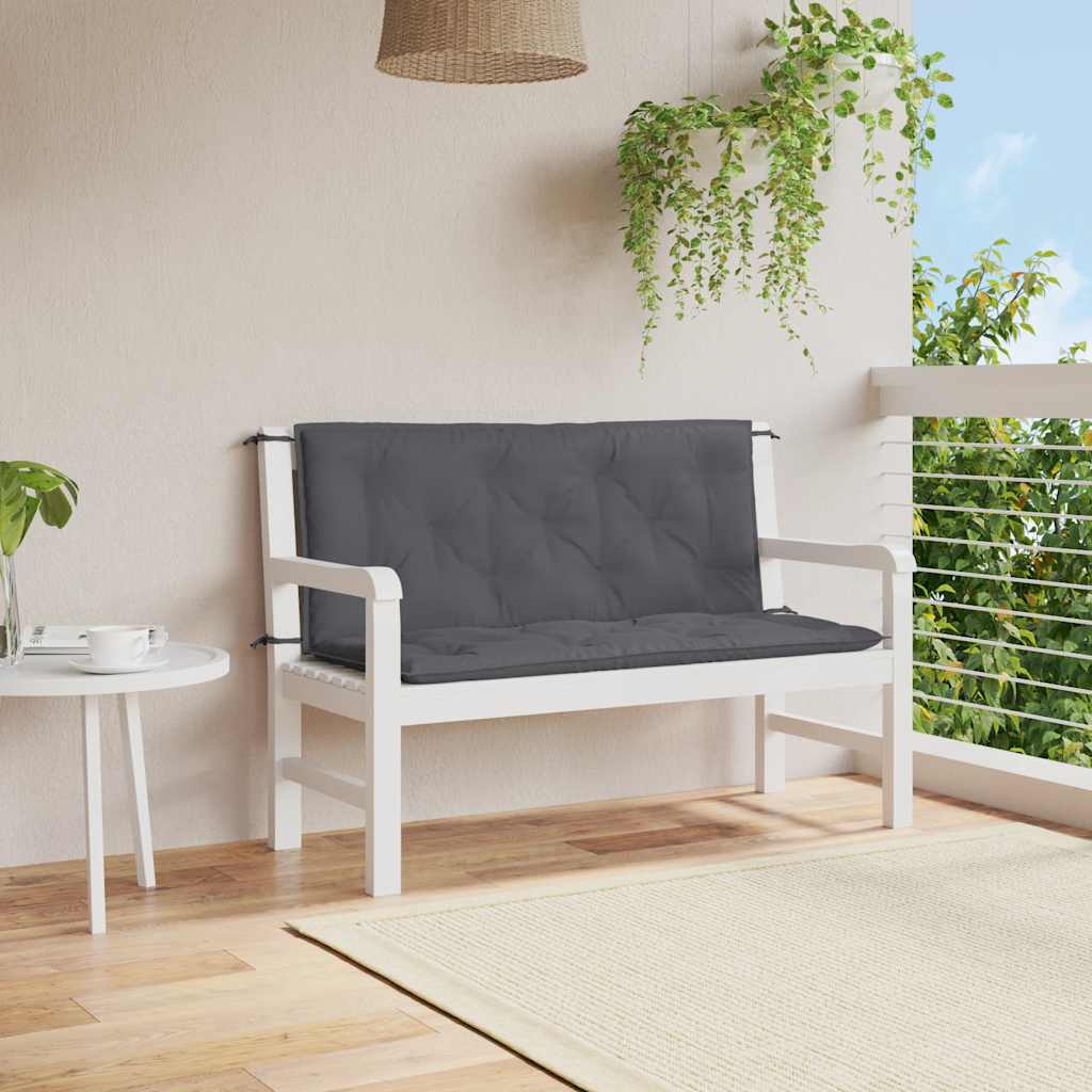 Garden Bench Cushion Anthracite 120x(50+50)x7cm Oxford Fabric