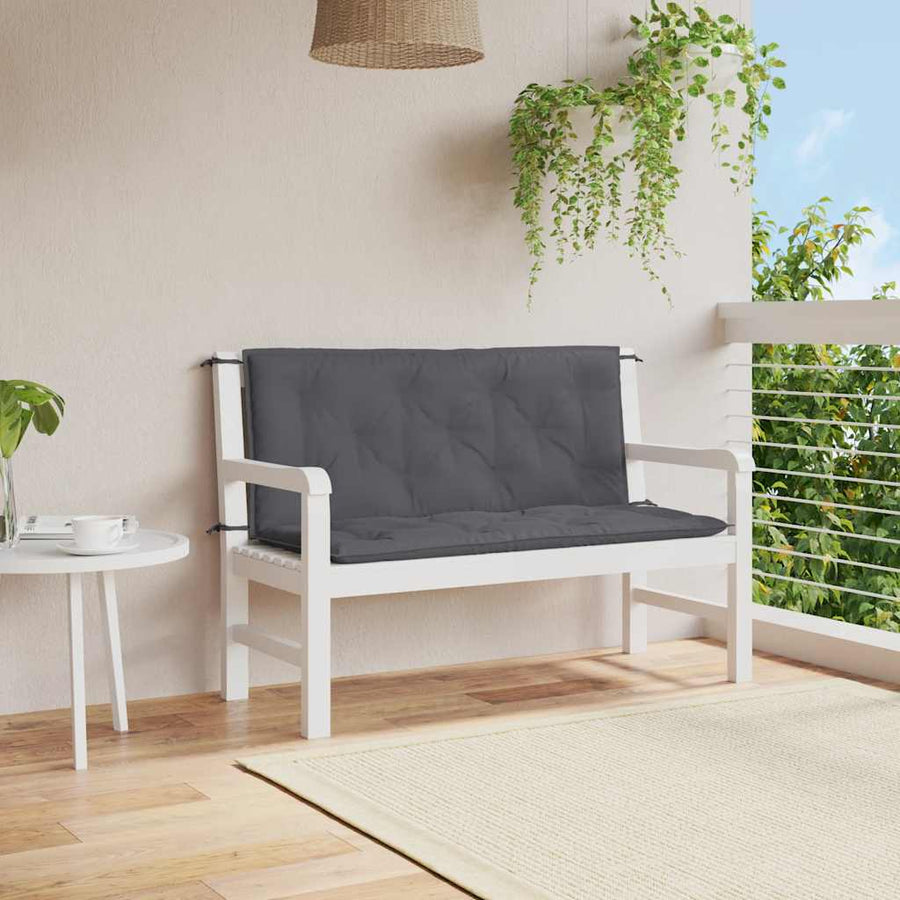 Garden Bench Cushion Anthracite 120x(50+50)x7cm Oxford Fabric