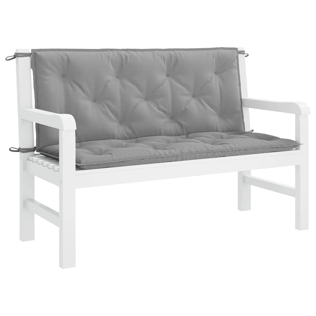 Garden Bench Cushion Grey 120x(50+50)x7cm Oxford Fabric