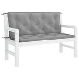 Garden Bench Cushion Grey 120x(50+50)x7cm Oxford Fabric