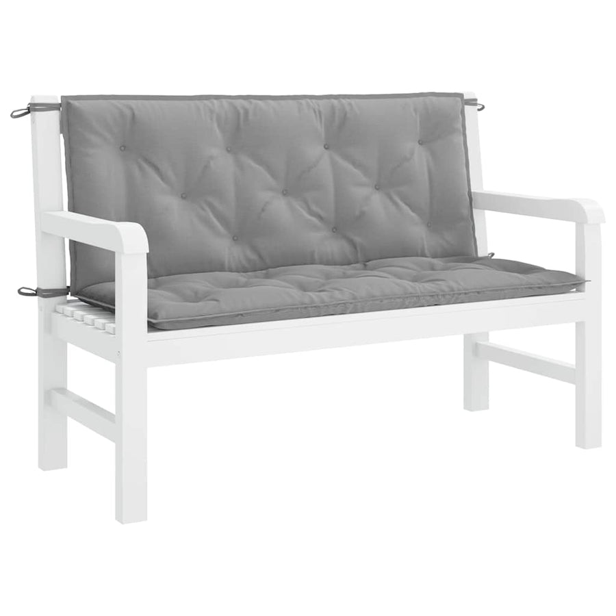 Garden Bench Cushion Grey 120x(50+50)x7cm Oxford Fabric