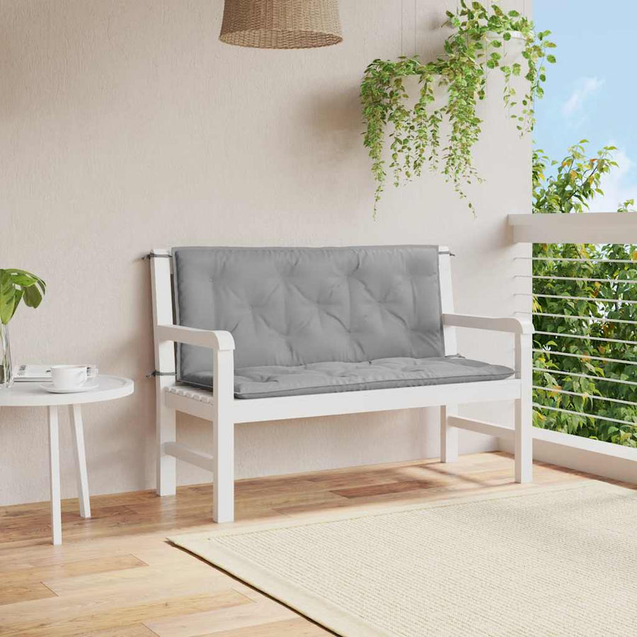Garden Bench Cushion Grey 120x(50+50)x7cm Oxford Fabric