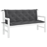 Garden Bench Cushion Anthracite 150x(50+50)x7cm Oxford Fabric