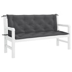 Garden Bench Cushion Anthracite 150x(50+50)x7cm Oxford Fabric