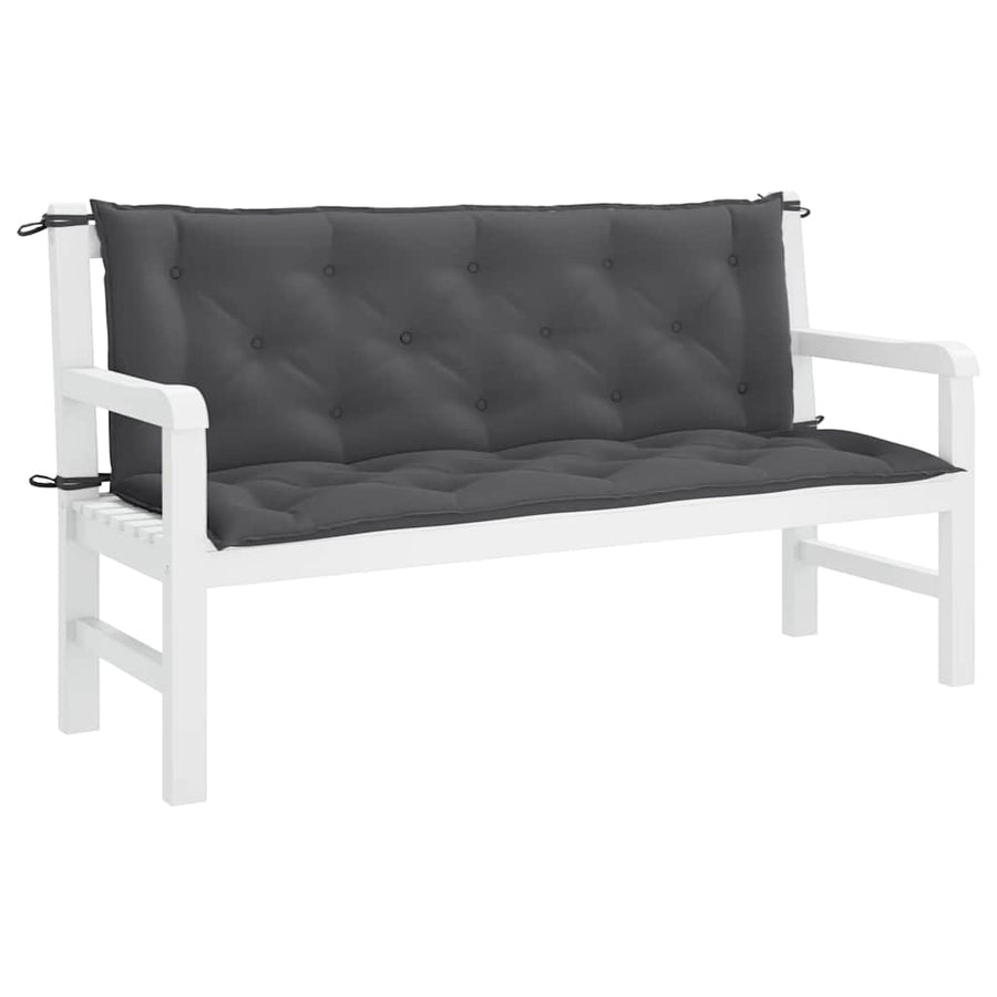 Garden Bench Cushion Anthracite 150x(50+50)x7cm Oxford Fabric
